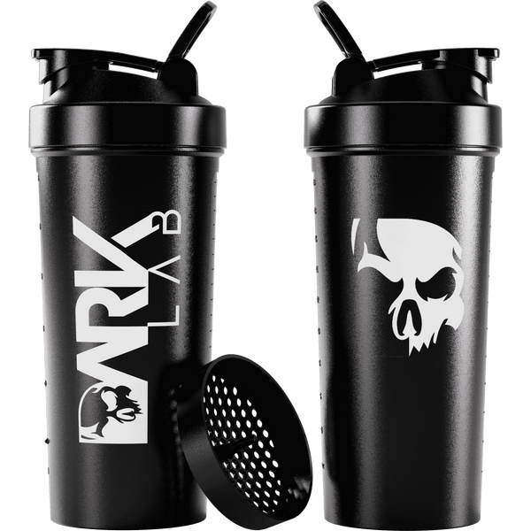 Coqueteleira Shaker Caveira Preta 700ml com Rede - Dark Lab