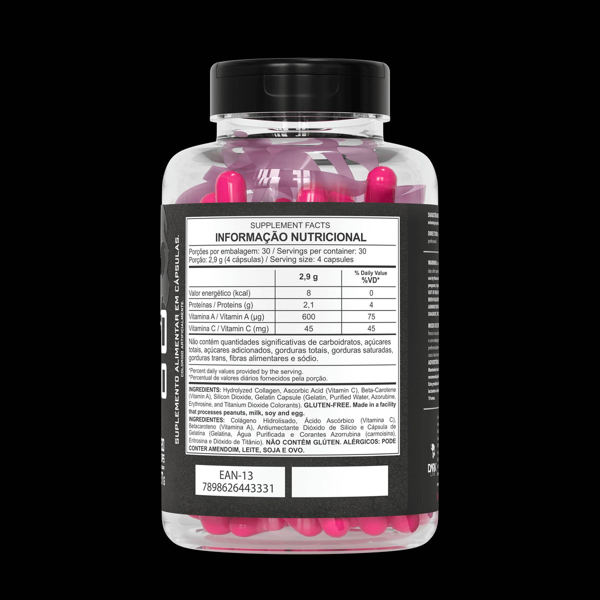 Colágeno Hidrolisado 120 Cápsulas - Dark Lab