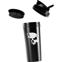 Coqueteleira Shaker Caveira Preta 700ml com Rede - Dark Lab