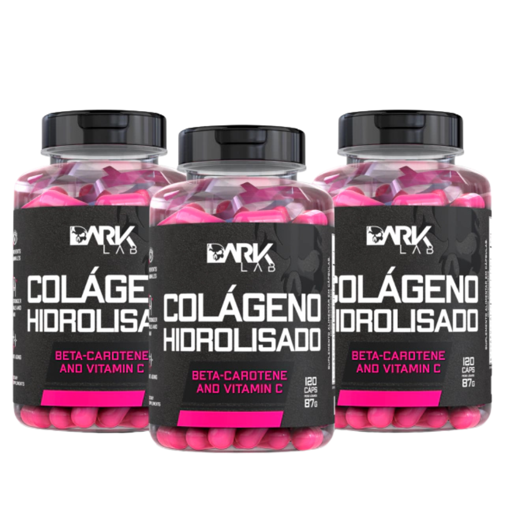 Kit 3 Colágeno Hidrolisado 120 Cápsulas - Dark Lab