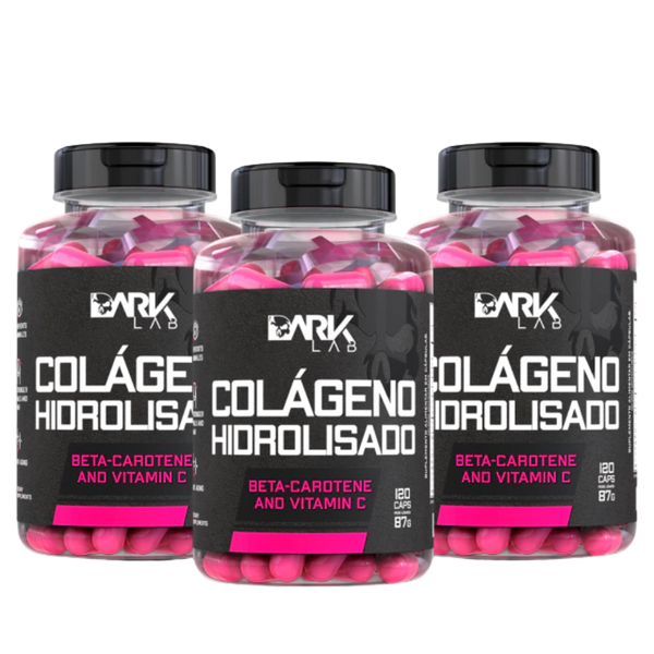 Kit 3 Colágeno Hidrolisado 120 Cápsulas - Dark Lab