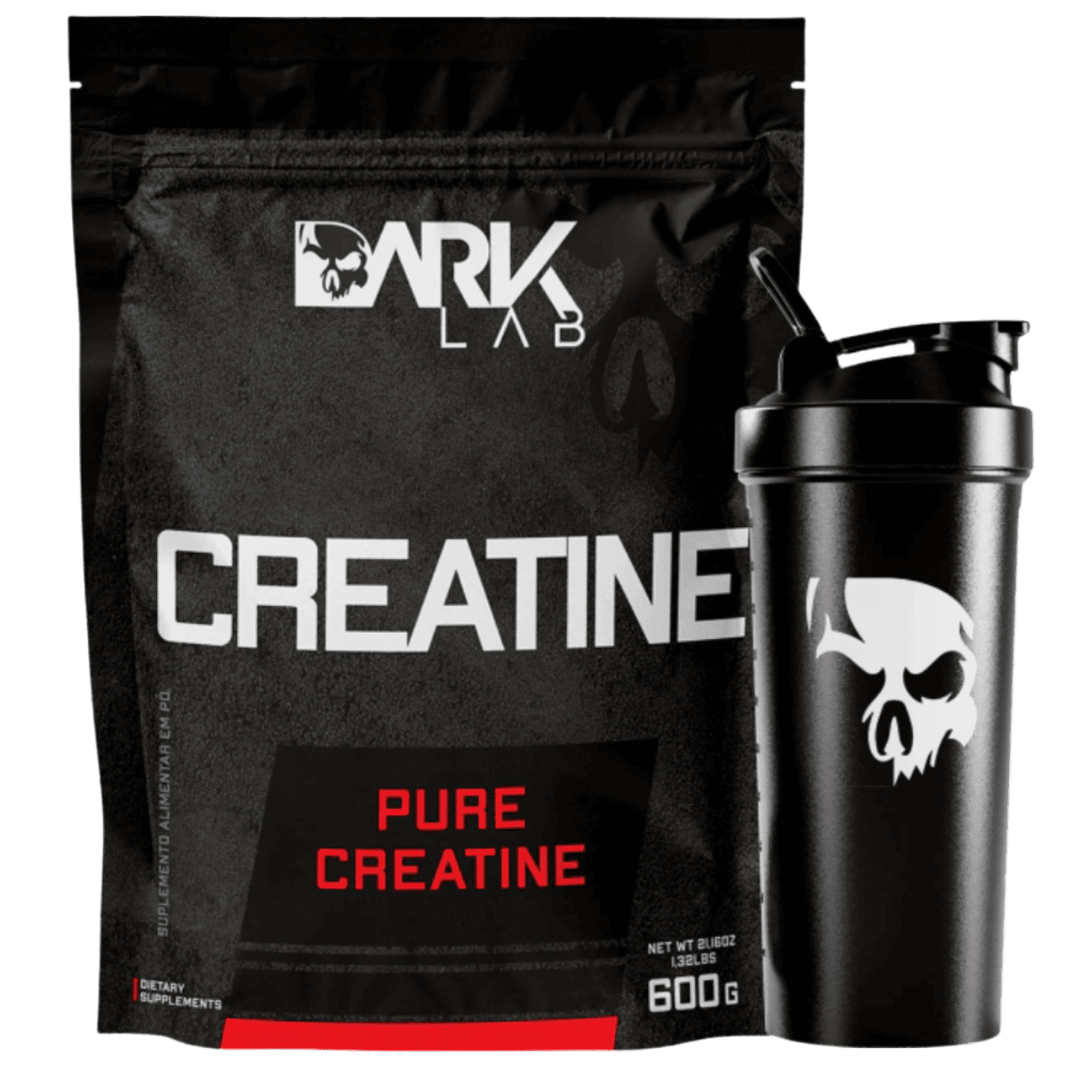 Kit Creatina Pura + Coqueteleira 700ml Dark lab