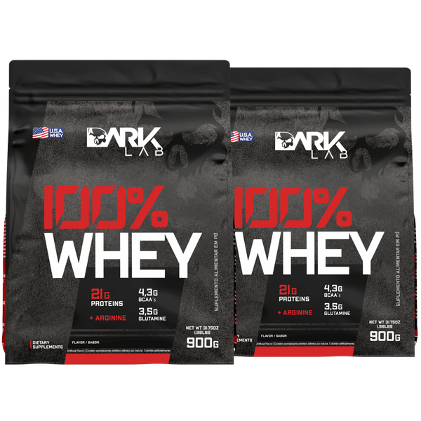 Kit 2x 100% Whey Protein Refil 900g - Dark Lab
