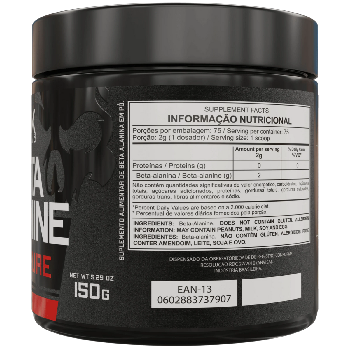 Beta Alanina 100% Pura 150g - Dark Lab