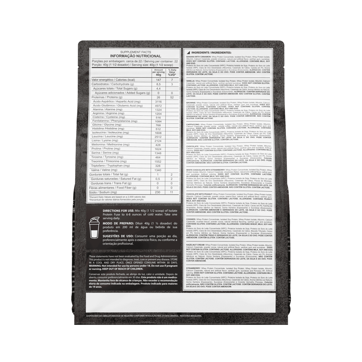 Isolate Protein Fuse 900g Dark Lab