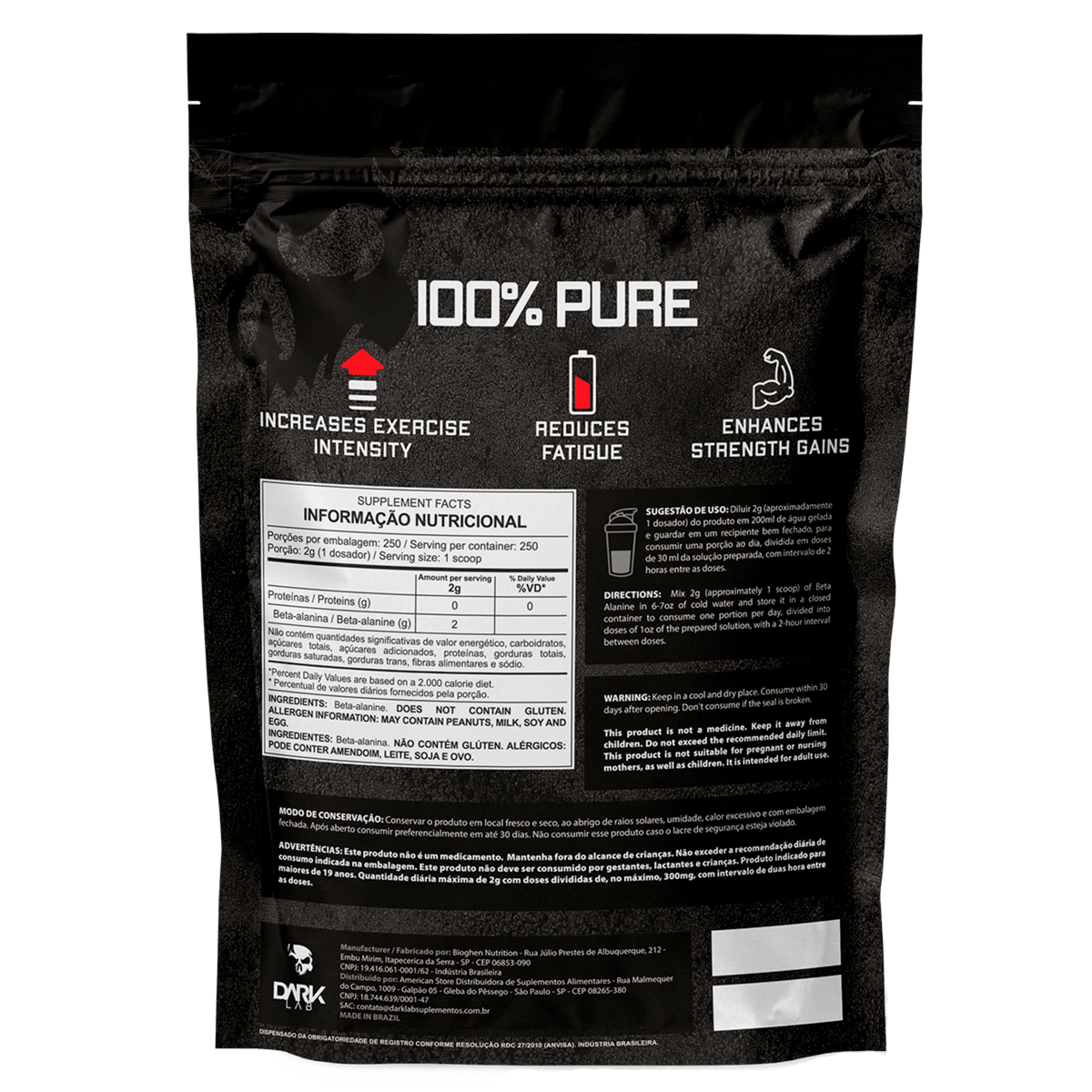 Kit Treino Monstro Dark lab | Creatina + Beta Alanina