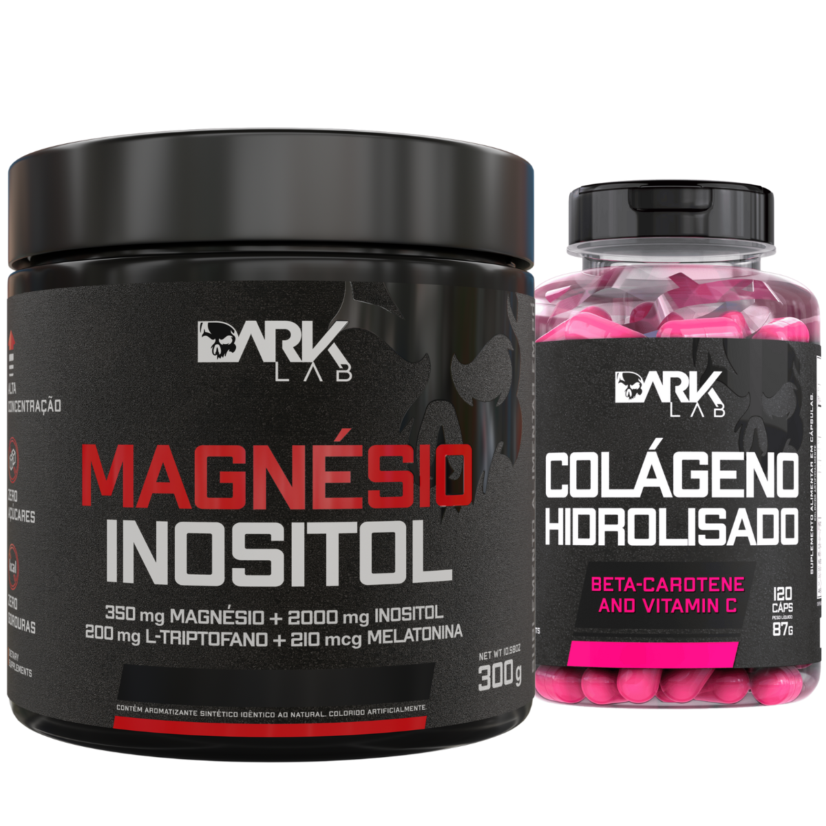 Kit Magnésio Inositol + Colágeno Dark Lab