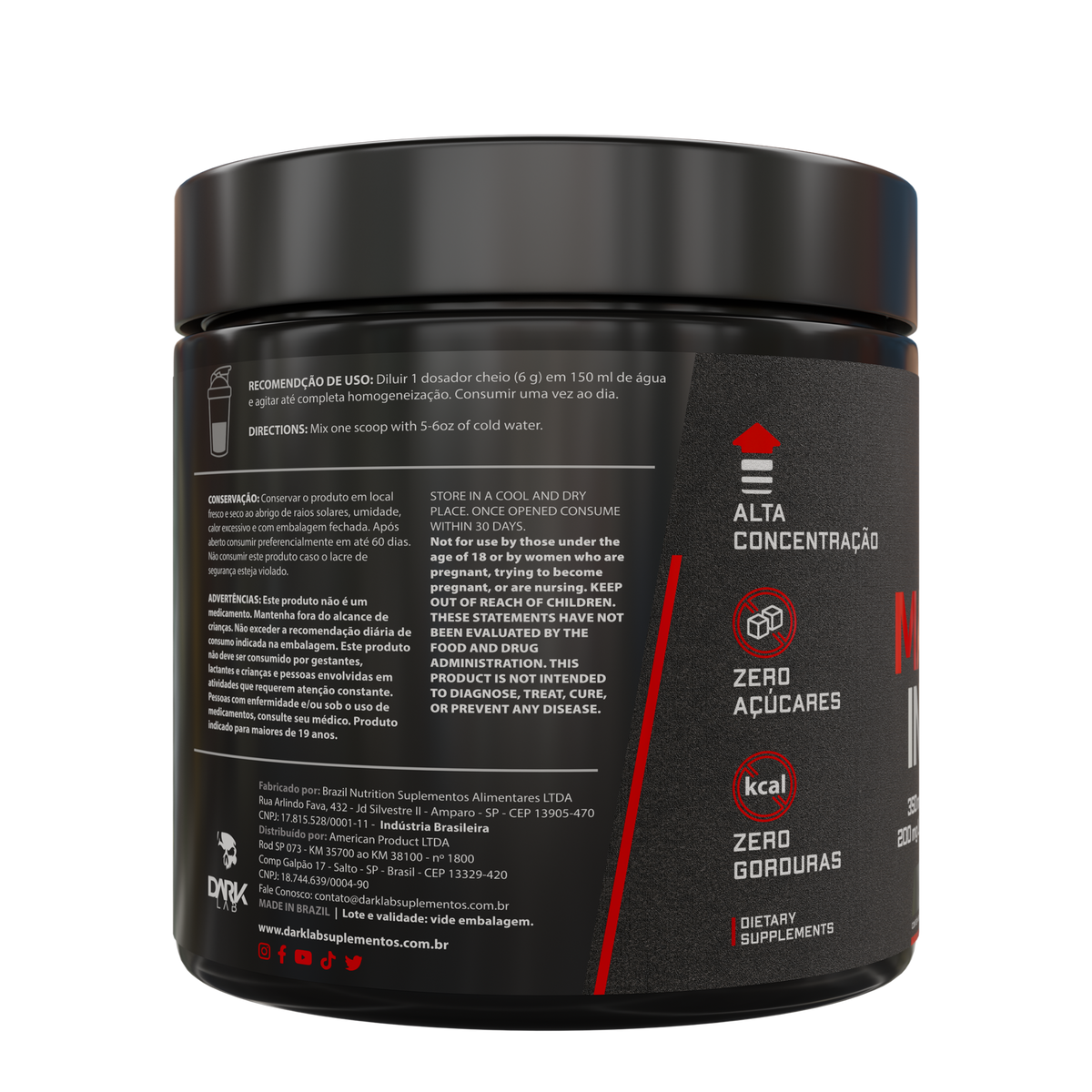 Magnésio Inositol 300g - Dark Lab