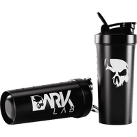 Coqueteleira Shaker Caveira Preta 700ml com Rede - Dark Lab