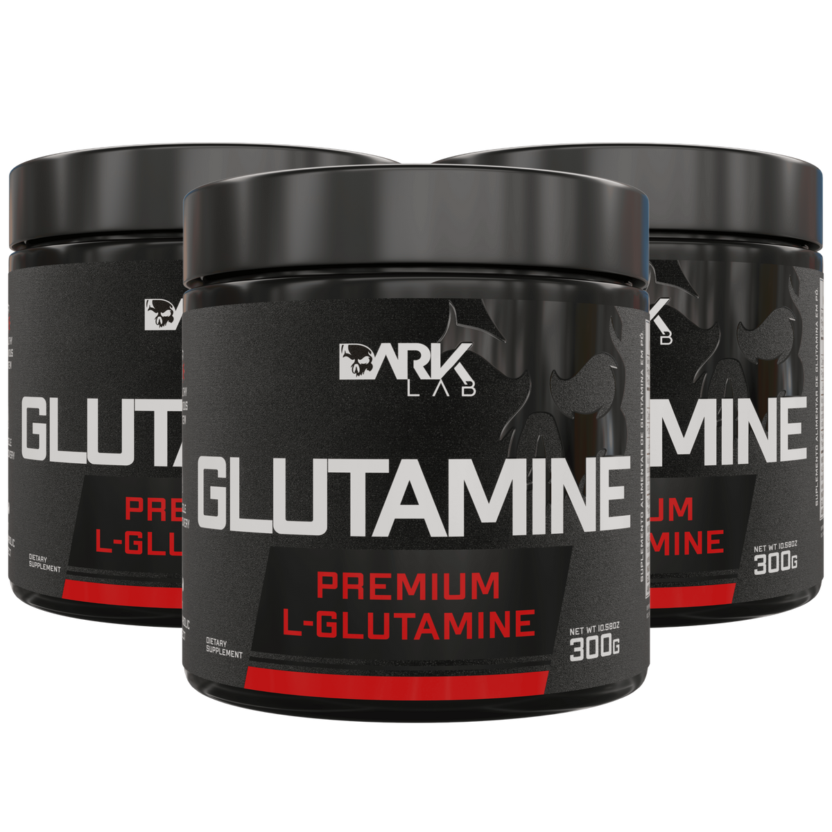 Kit 3x L-Glutamine 300g Dark Lab